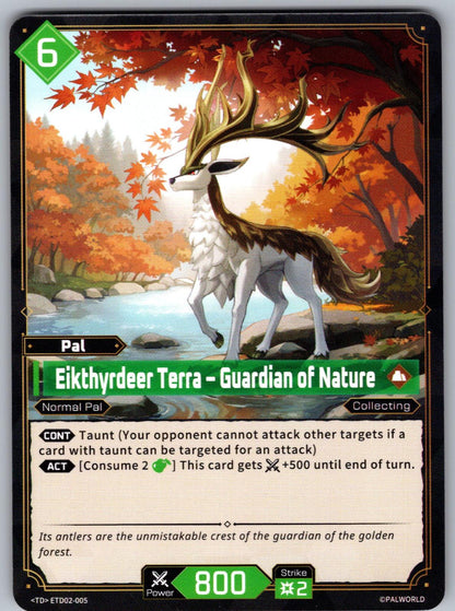 Eikthyrdeer Terra – Guardian of Nature ETD02-005 Palworld TD "DoPGreenPurple" NM