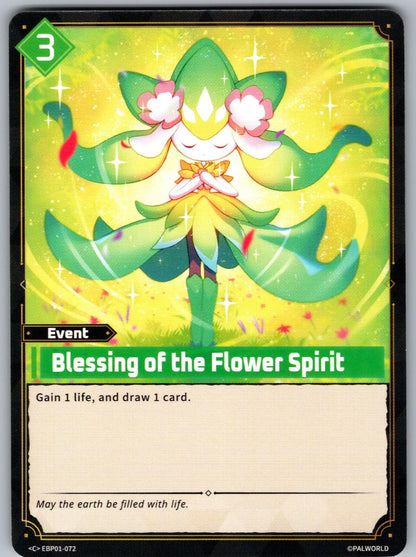 Blessing of the Flower Spirit EBP01-072 C Palworld Dawn of Palpagos Near Mint