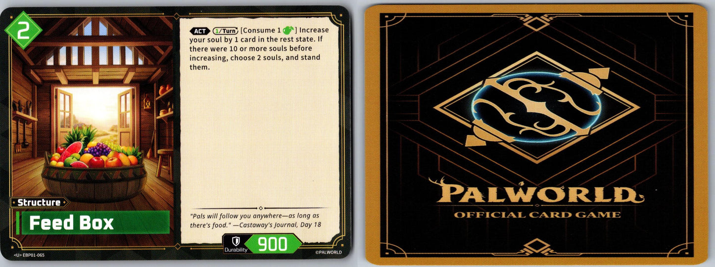 Feed Box EBP01-065 U Palworld Dawn of Palpagos Near Mint