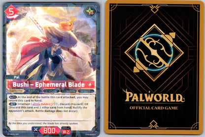 Bushi – Ephemeral Blade EBP01-004 R Palworld Dawn of Palpagos Near Mint