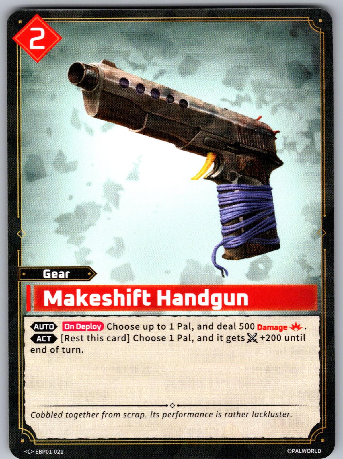 Makeshift Handgun EBP01-021 C Palworld Dawn of Palpagos Near Mint