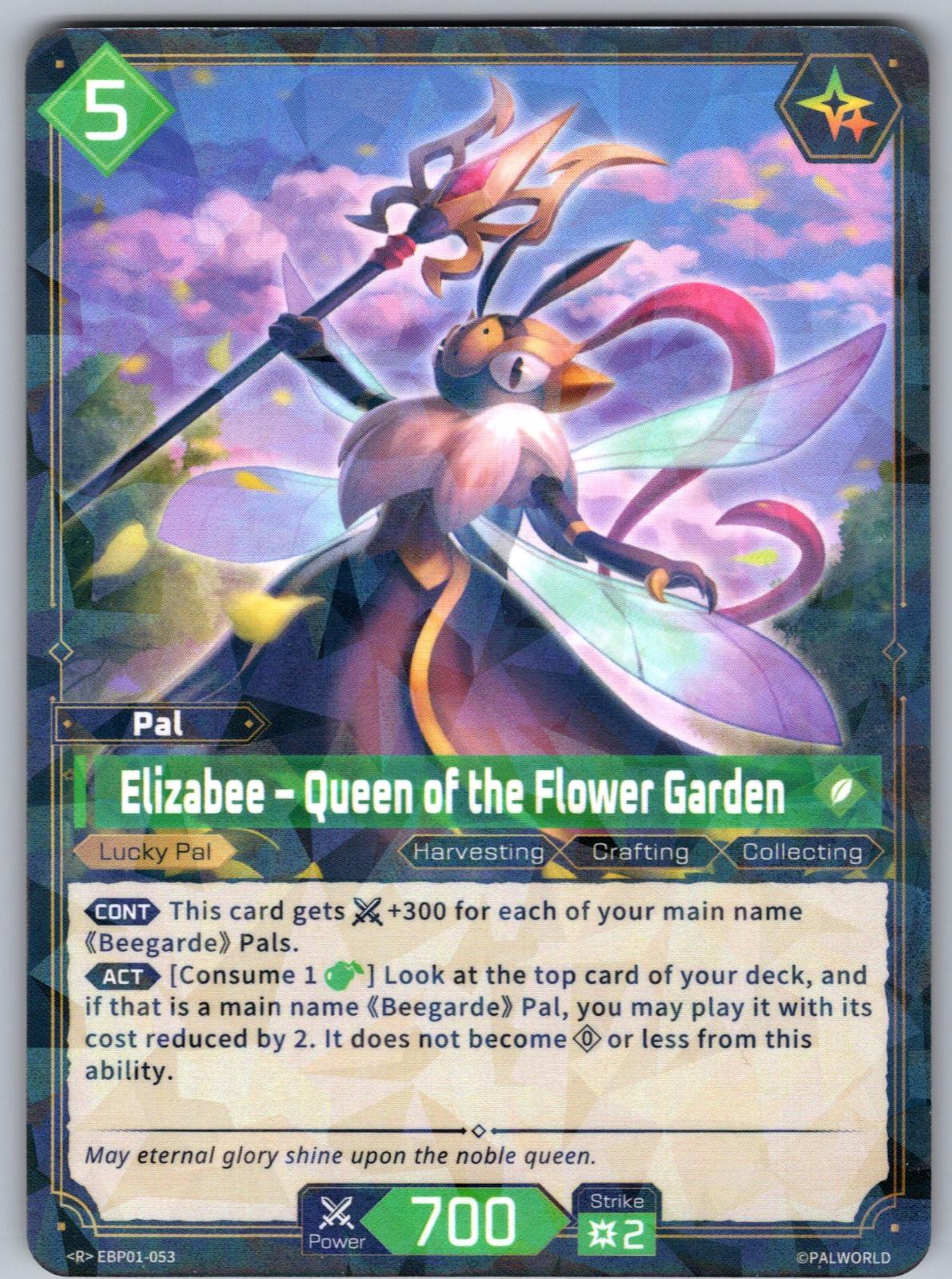 Elizabee – Queen of the Flower Garden EBP01-053 R Palworld Dawn of Palpagos NM