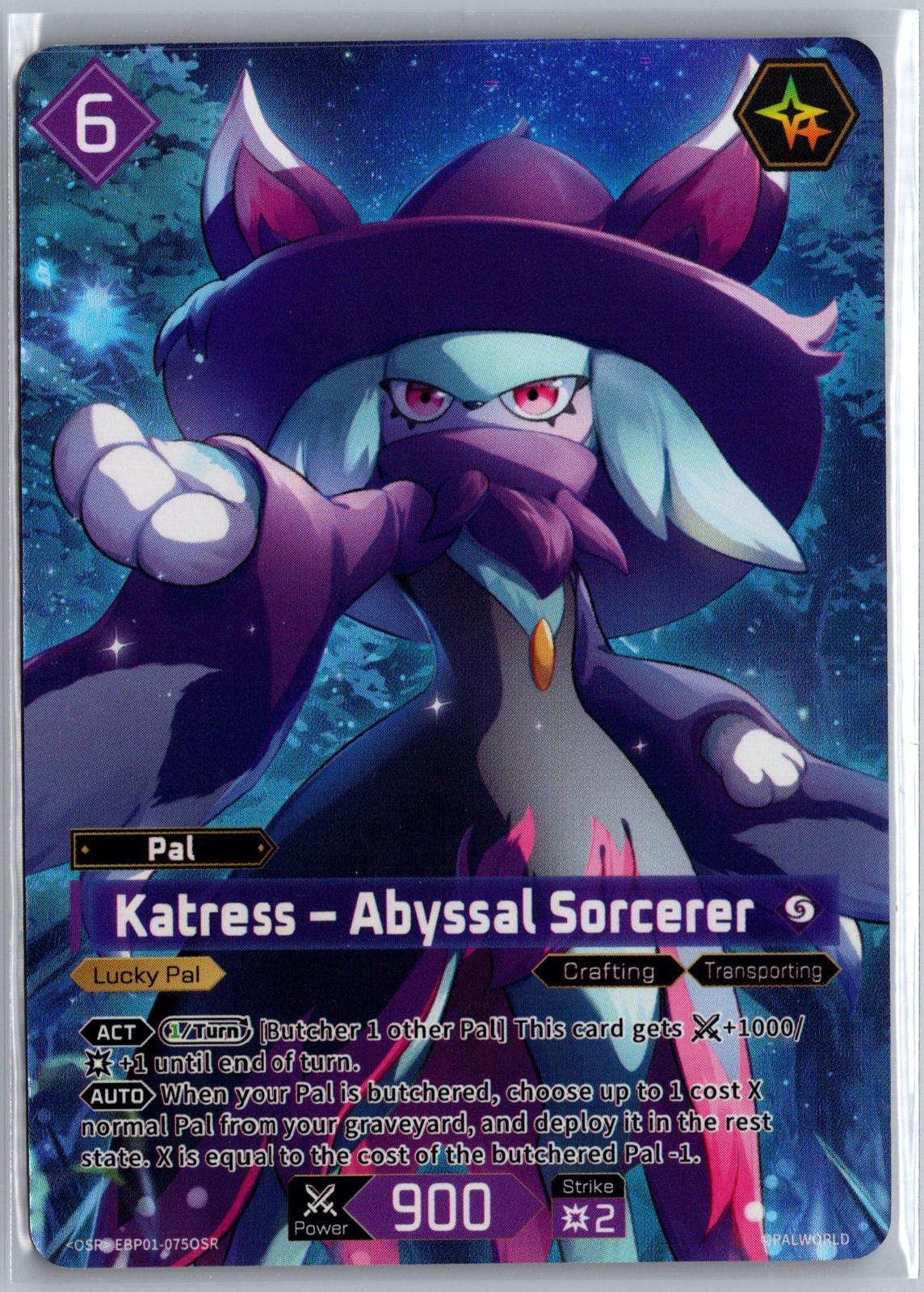 Katress – Abyssal Sorcerer EBP01-075OSR OSR Palworld Dawn of Palpagos NM