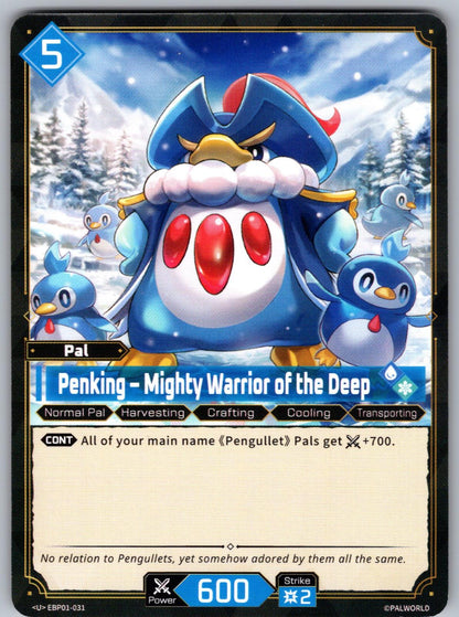 Penking – Mighty Warrior of the Deep EBP01-031 U Palworld Dawn of Palpagos NM