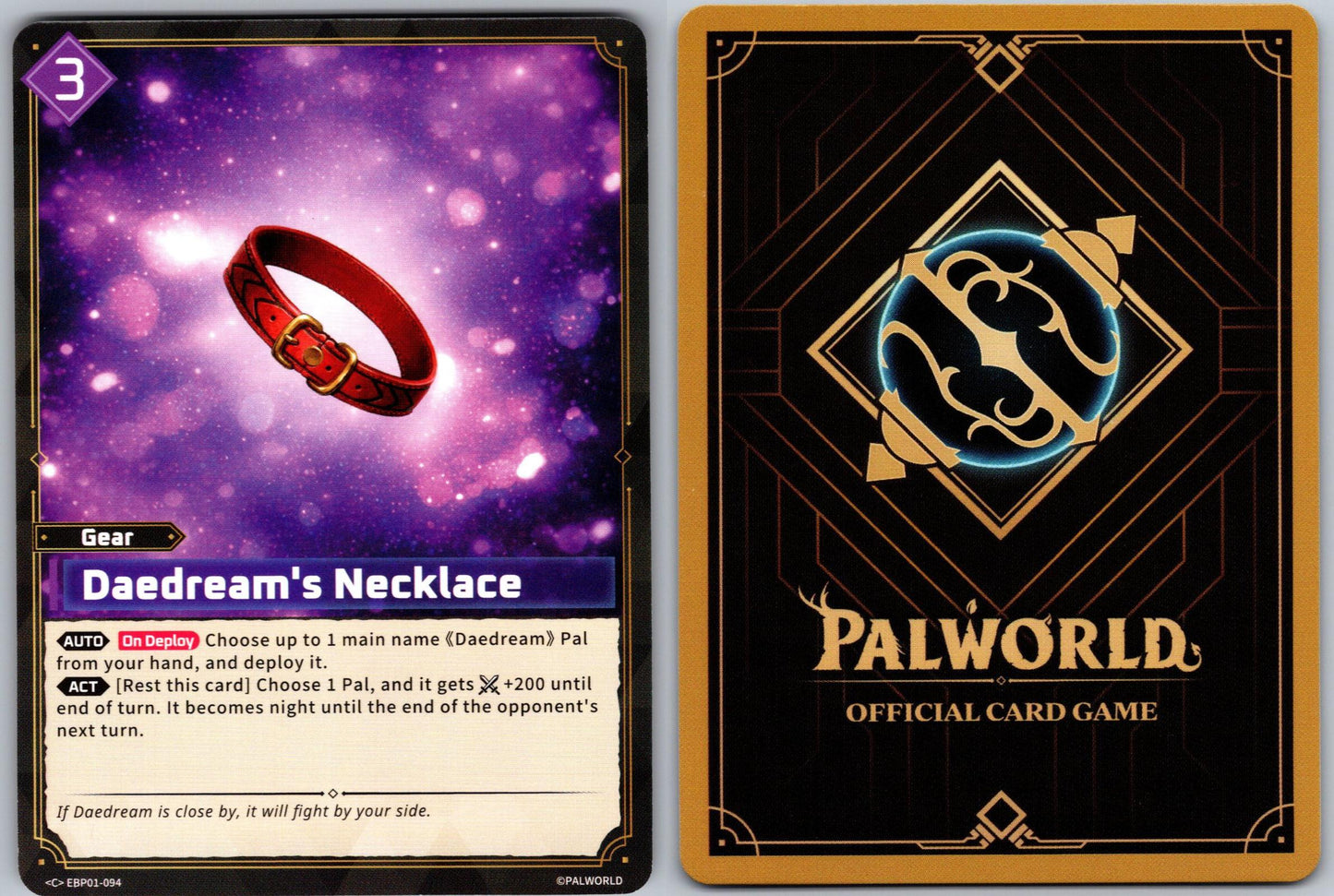 Daedream's Necklace EBP01-094 C Palworld Dawn of Palpagos Near Mint