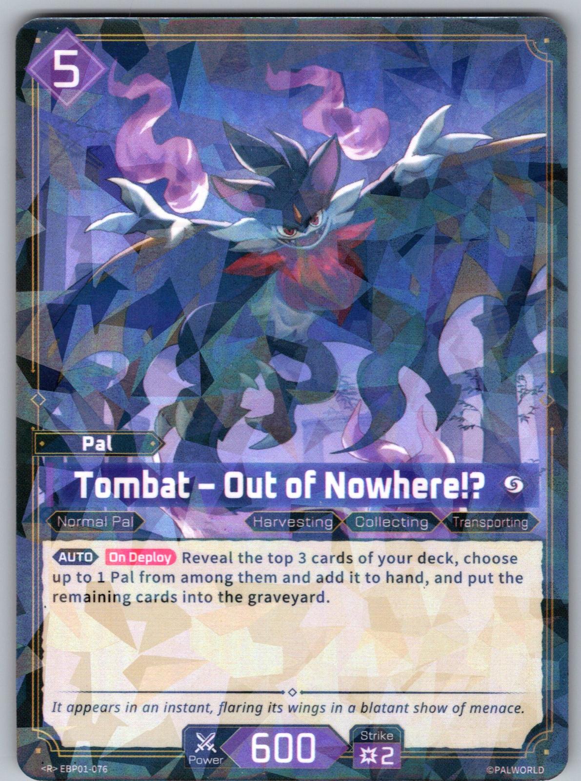 Tombat – Out of Nowhere!? EBP01-076 R Palworld Dawn of Palpagos Near Mint