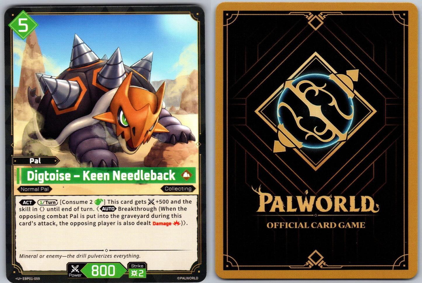 Digtoise – Keen Needleback EBP01-059 U Palworld Dawn of Palpagos Near Mint