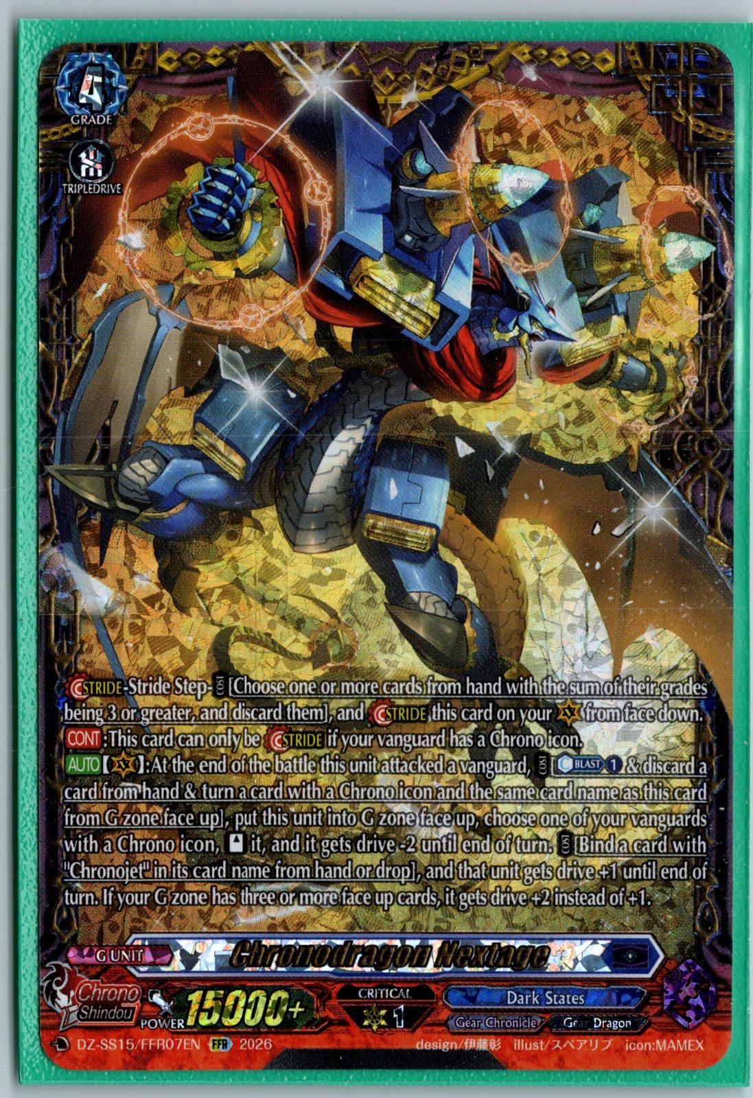 Chronodragon Nextage (FFR) DZ-SS15/FFR07EN Cardfight!! Vanguard DZ-SS15: The Legendary Vanguards NM