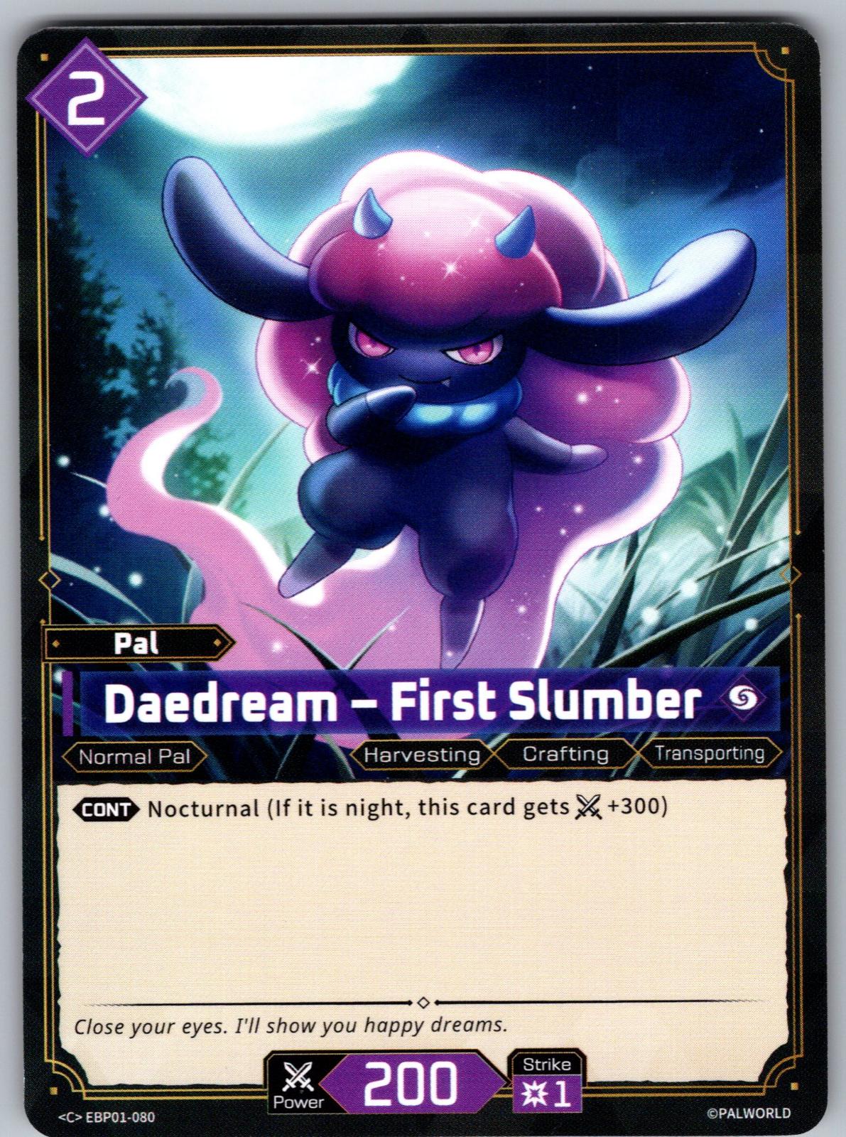 Daedream – First Slumber EBP01-080 C Palworld Dawn of Palpagos Near Mint