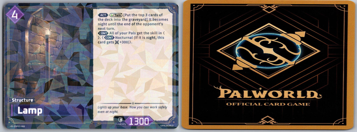 Lamp EBP01-088 R Palworld Dawn of Palpagos Near Mint