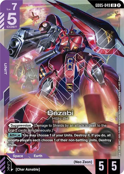 Sazabi (GD05-049) GD05-049 LR Freedom Ascension Holo Near Mint