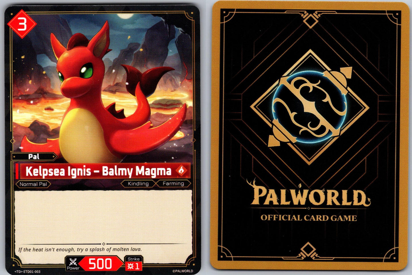 Kelpsea Ignis – Balmy Magma ETD01-003 Palworld TD "Dawn of Palpagos Red・Blue" NM