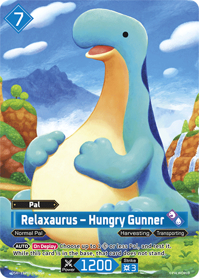 Relaxaurus – Hungry Gunner EBP01-026OSR OSR Palworld Dawn of Palpagos NM