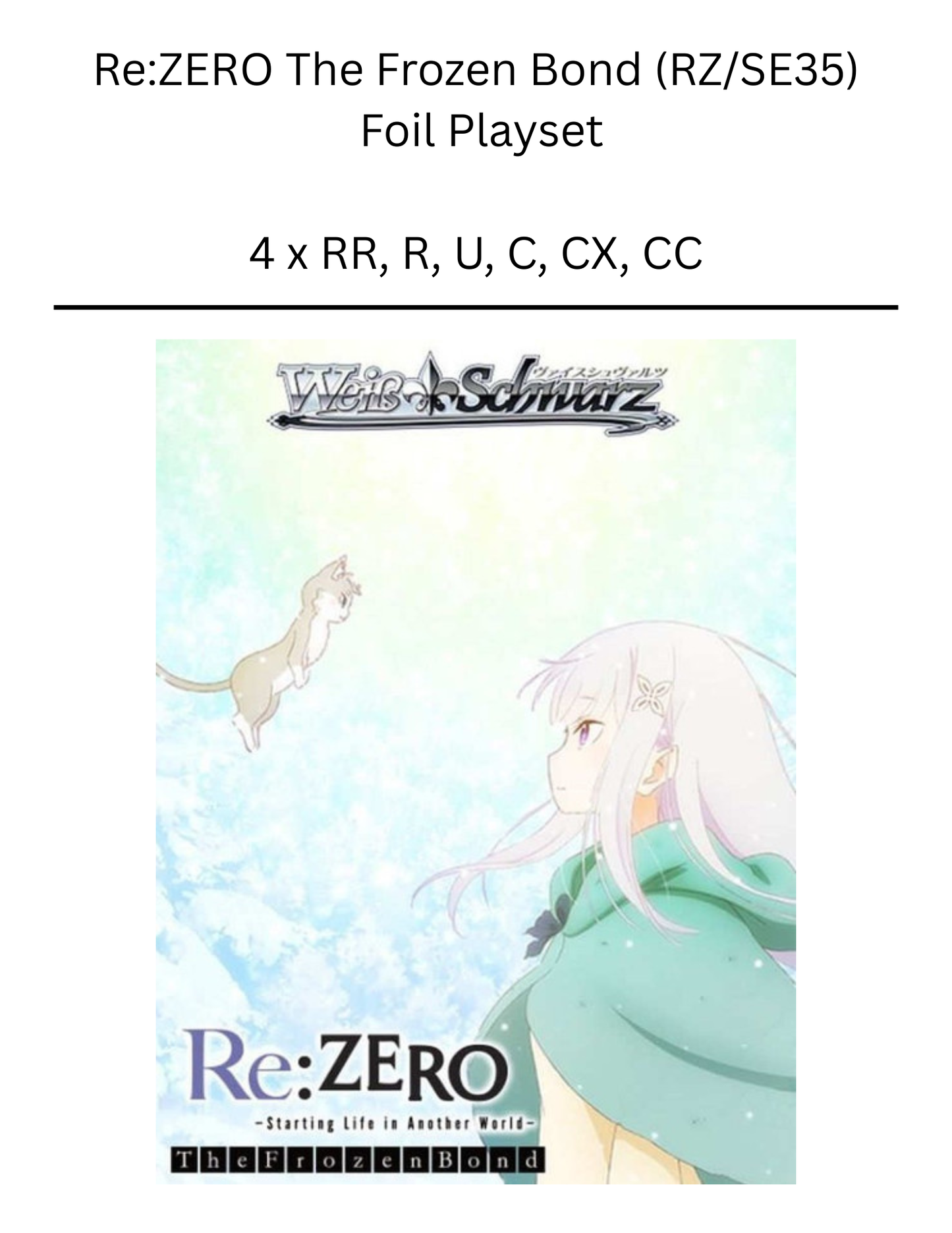 Weiss Schwarz EN - Re:ZERO The Frozen Bond Foil Playset (RZ/SE35)