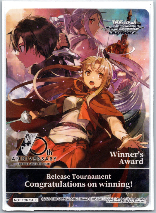 Sword Art Online Animation 10th Anniversary Winner's Award Promo Cards NM