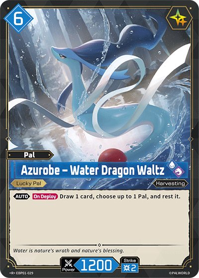 Azurobe – Water Dragon Waltz EBP01-029 R Dawn of Palpagos Near Mint