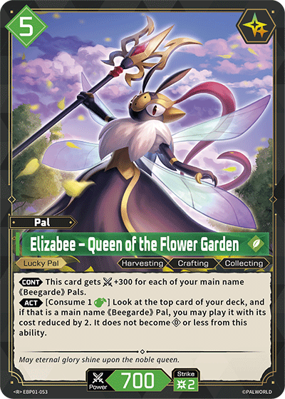 Elizabee – Queen of the Flower Garden EBP01-053 R Palworld Dawn of Palpagos NM