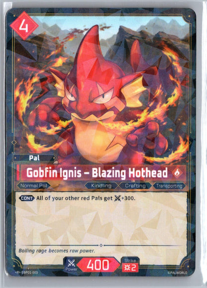 Gobfin Ignis – Blazing Hothead EBP01-003 R Dawn of Palpagos Near Mint