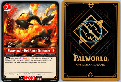 Blazehowl – Hellflame Defender EBP01-014 C Palworld Dawn of Palpagos Near Mint