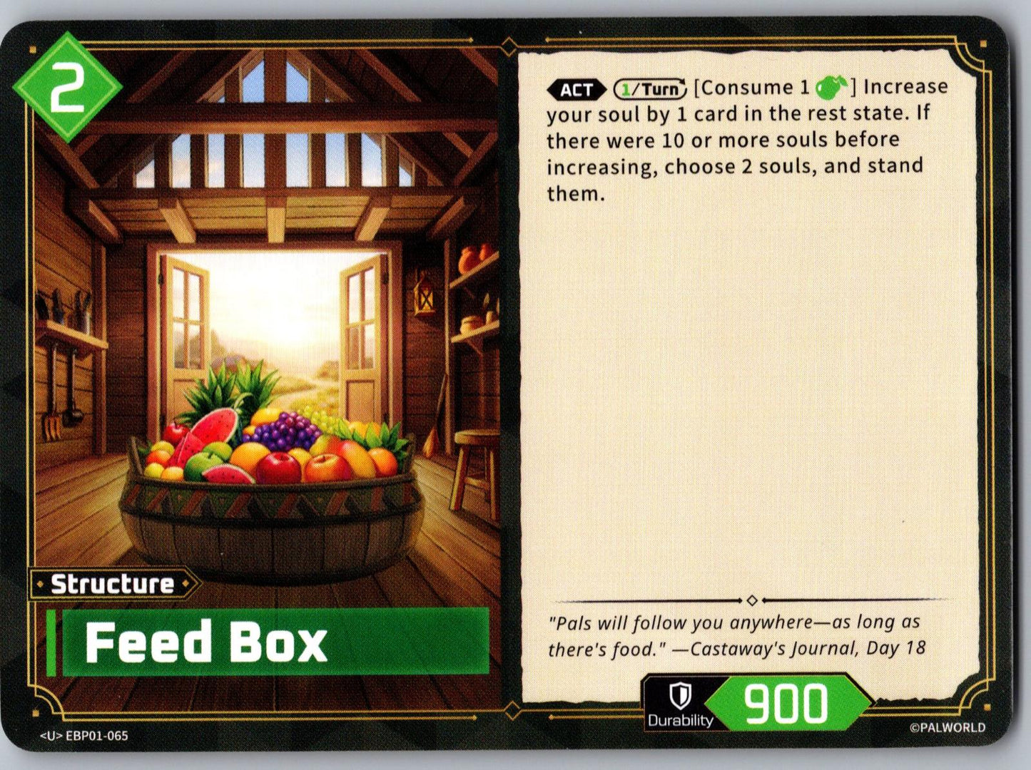 Feed Box EBP01-065 U Palworld Dawn of Palpagos Near Mint