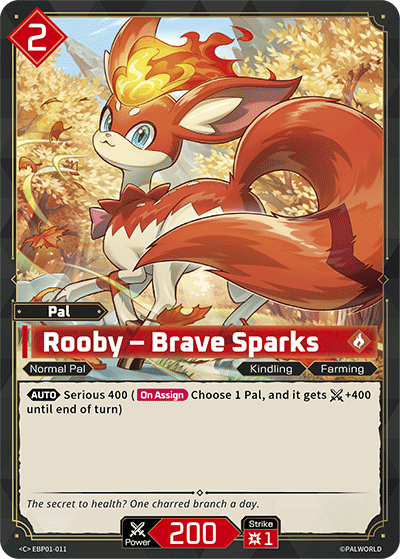 Rooby – Brave Sparks EBP01-011 C Dawn of Palpagos Near Mint