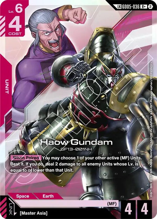 Haow Gundam (R+) (Link Rare) GD05-036 R+ Freedom Ascension Holo Near Mint