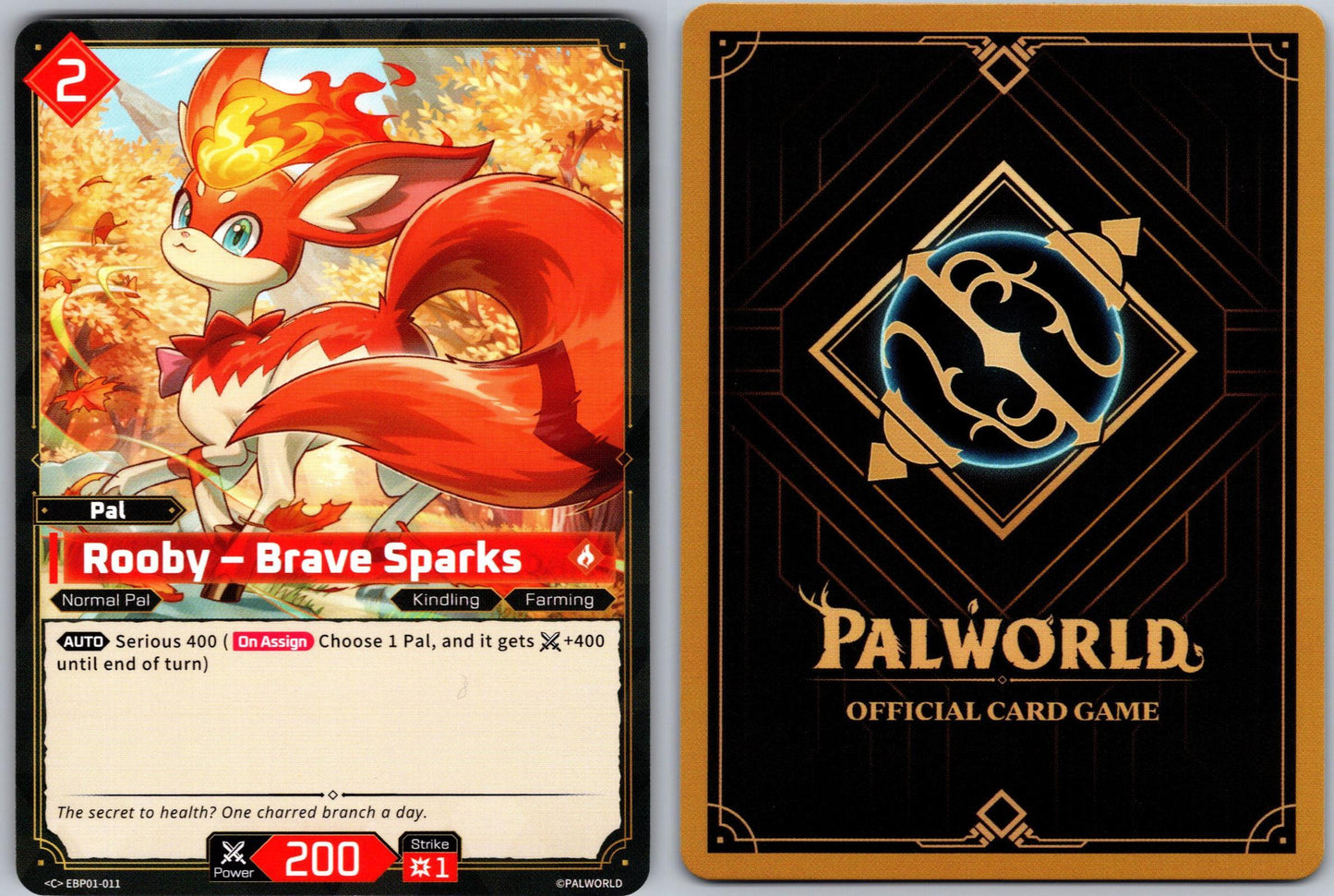 Rooby – Brave Sparks EBP01-011 C Palworld Dawn of Palpagos Near Mint
