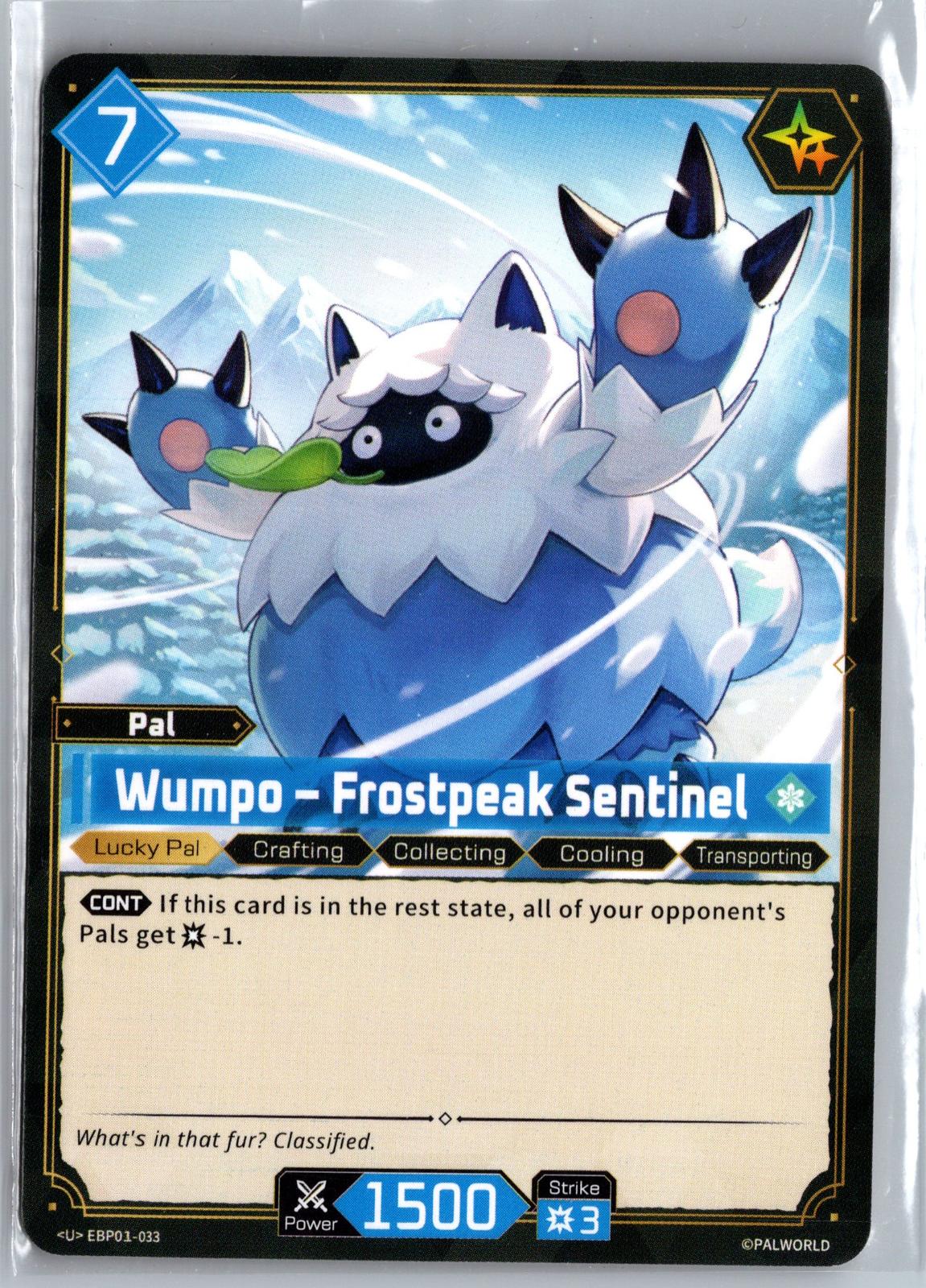 Wumpo – Frostpeak Sentinel EBP01-033 U Dawn of Palpagos Near Mint