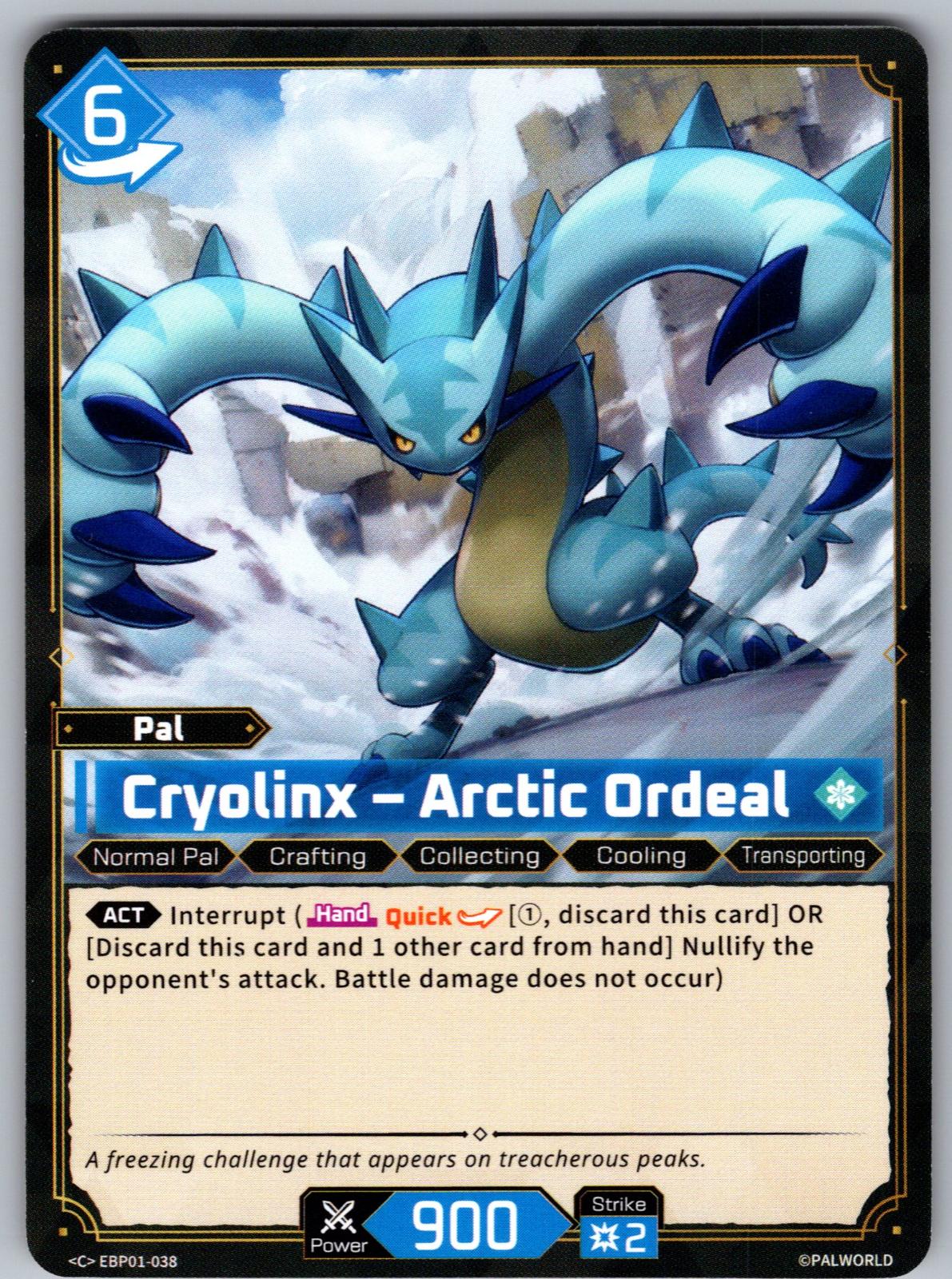 Cryolinx – Arctic Ordeal EBP01-038 C Palworld Dawn of Palpagos Near Mint