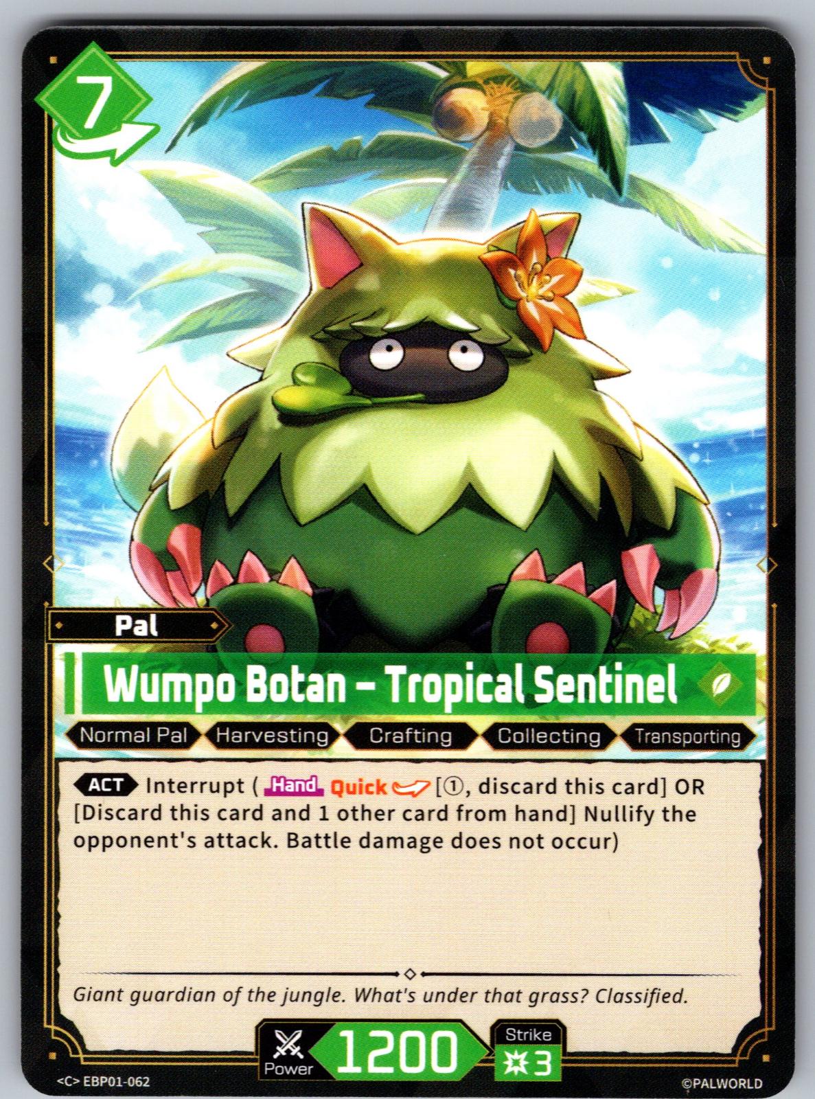 Wumpo Botan – Tropical Sentinel EBP01-062 C Palworld Dawn of Palpagos Near Mint