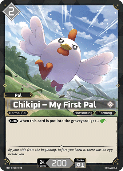 Chikipi – My First Pal ETD02-024 Trial Deck "Dawn of Palpagos Green・Purple" NM