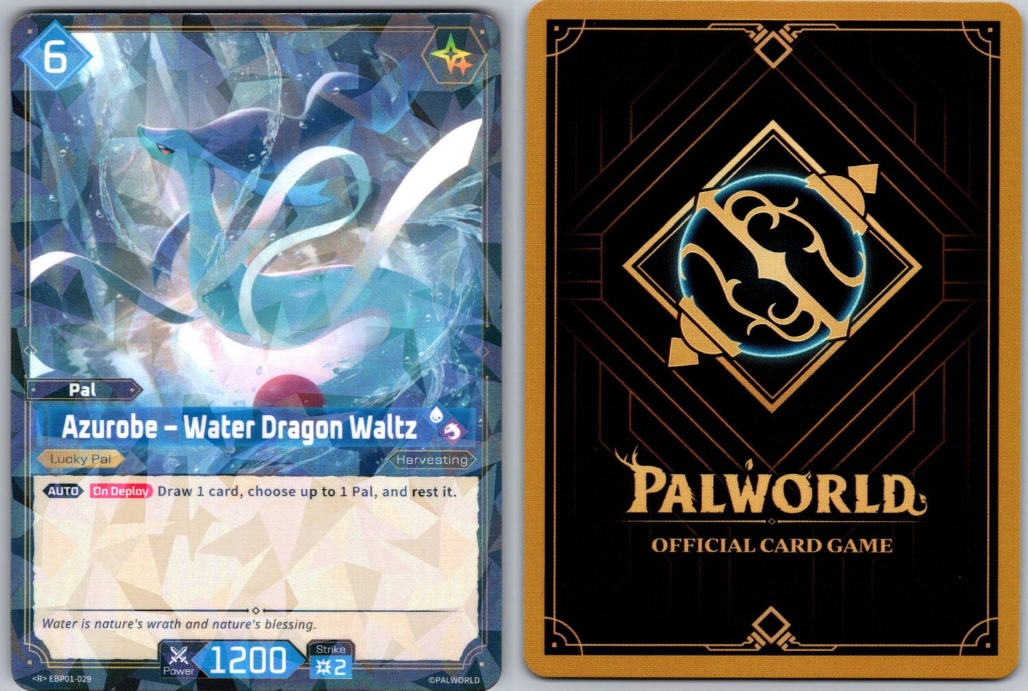 Azurobe – Water Dragon Waltz EBP01-029 R Palworld Dawn of Palpagos Near Mint