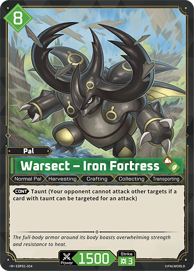 Warsect – Iron Fortress EBP01-054 R Dawn of Palpagos Near Mint