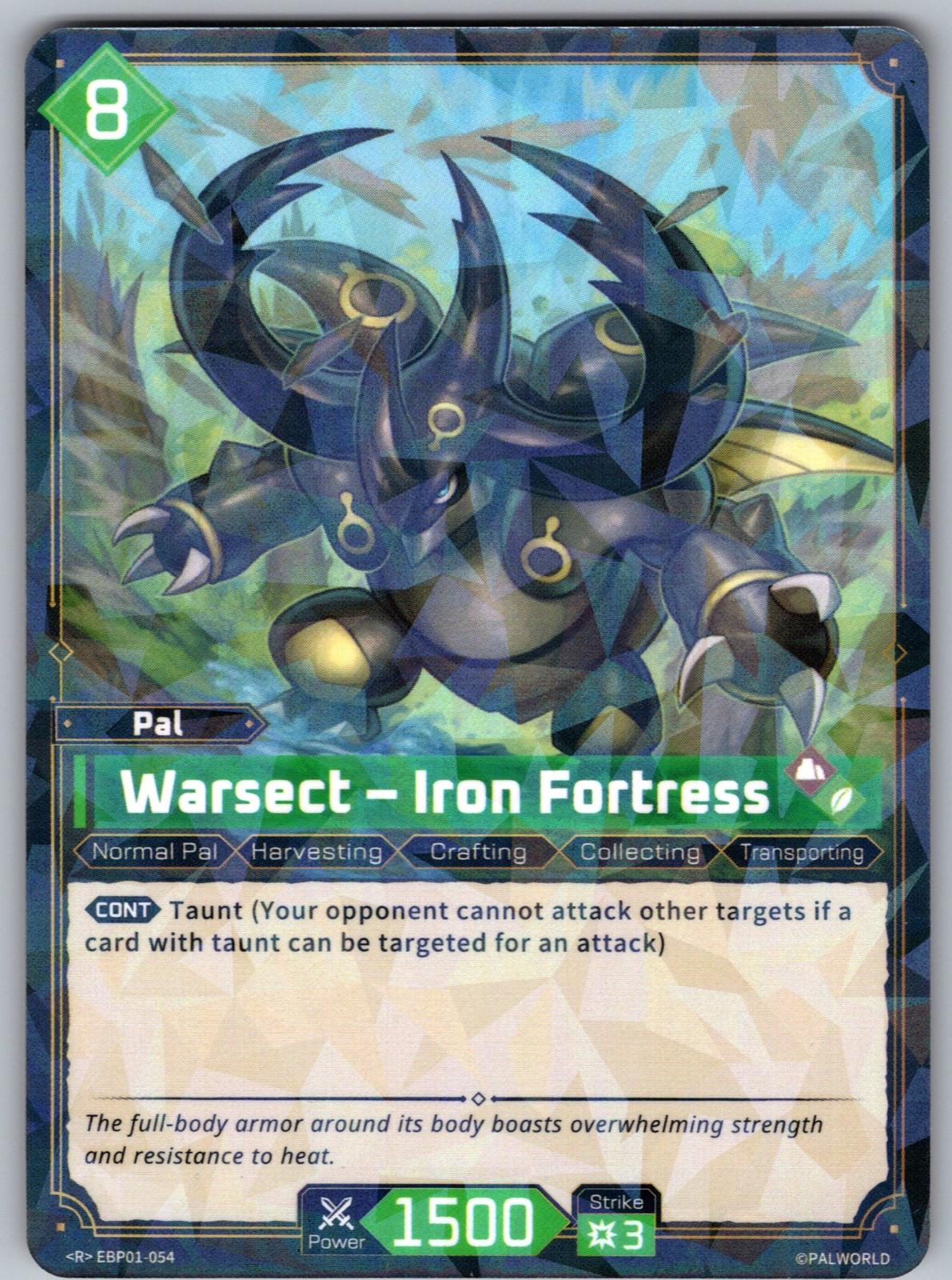 Warsect – Iron Fortress EBP01-054 R Palworld Dawn of Palpagos Near Mint