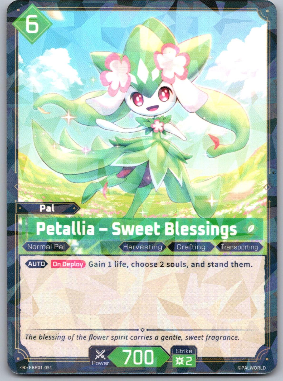 Petallia – Sweet Blessings EBP01-051 R Palworld Dawn of Palpagos Near Mint
