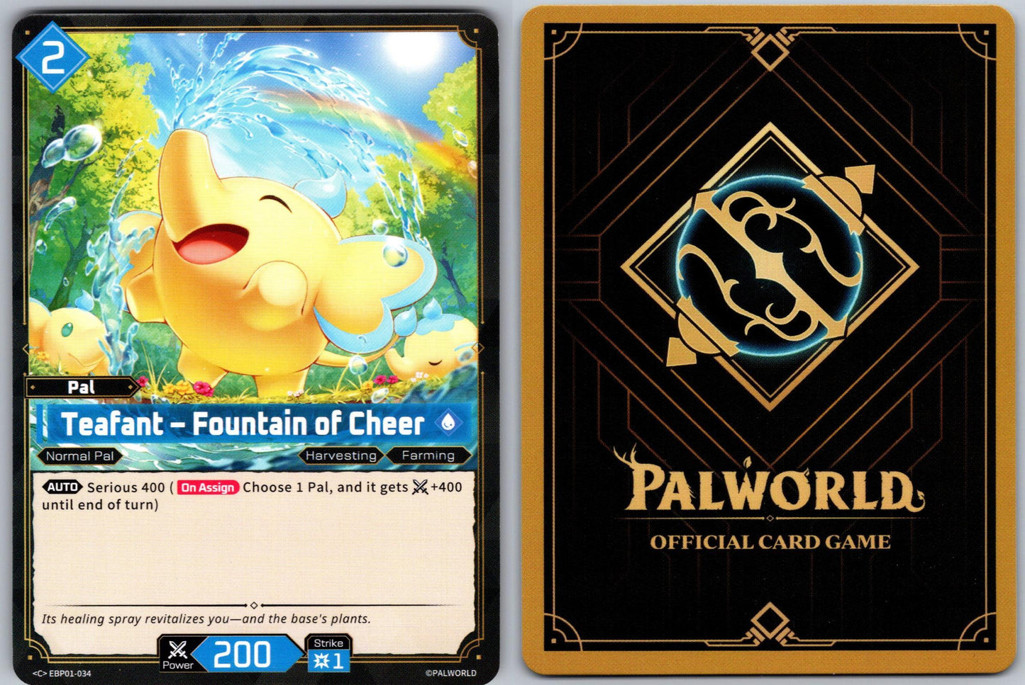 Teafant – Fountain of Cheer EBP01-034 C Palworld Dawn of Palpagos Near Mint