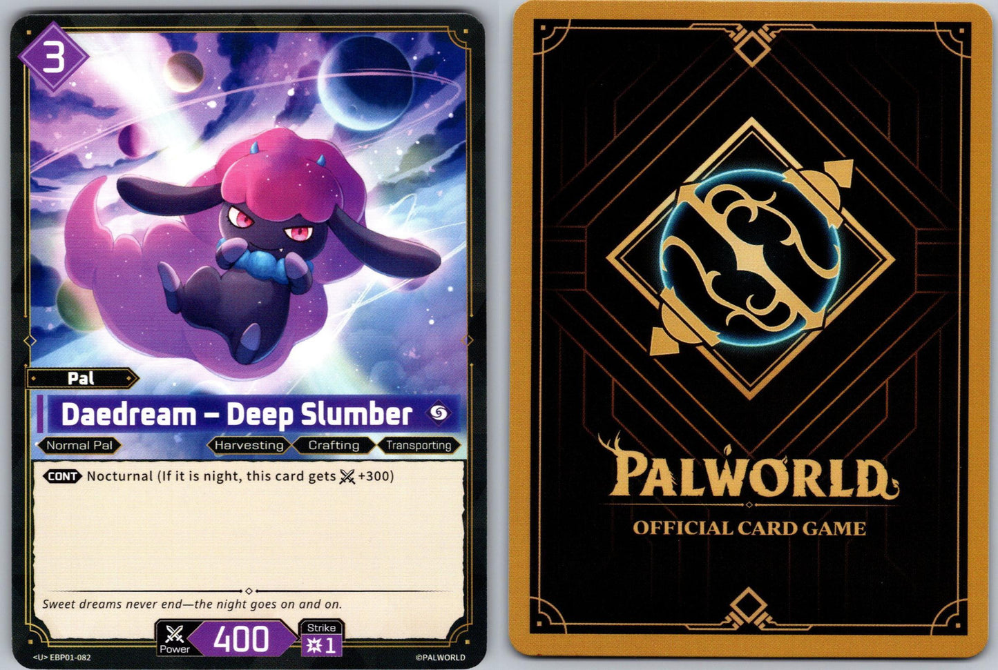 Daedream – Deep Slumber EBP01-082 U Palworld Dawn of Palpagos Near Mint