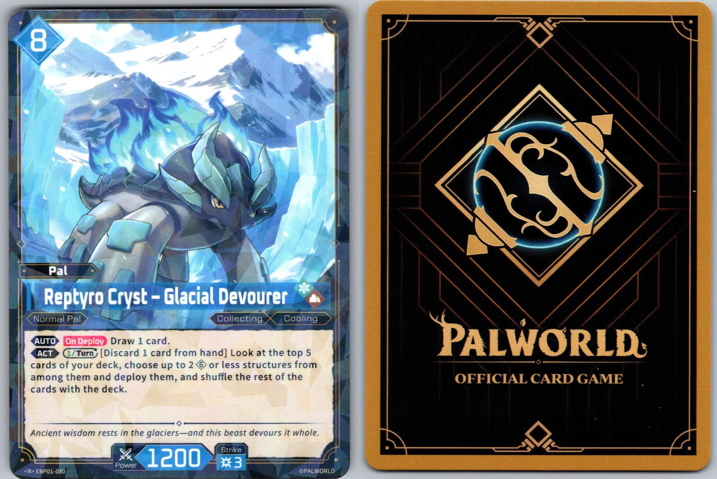 Reptyro Cryst – Glacial Devourer EBP01-030 R Palworld Dawn of Palpagos Near Mint