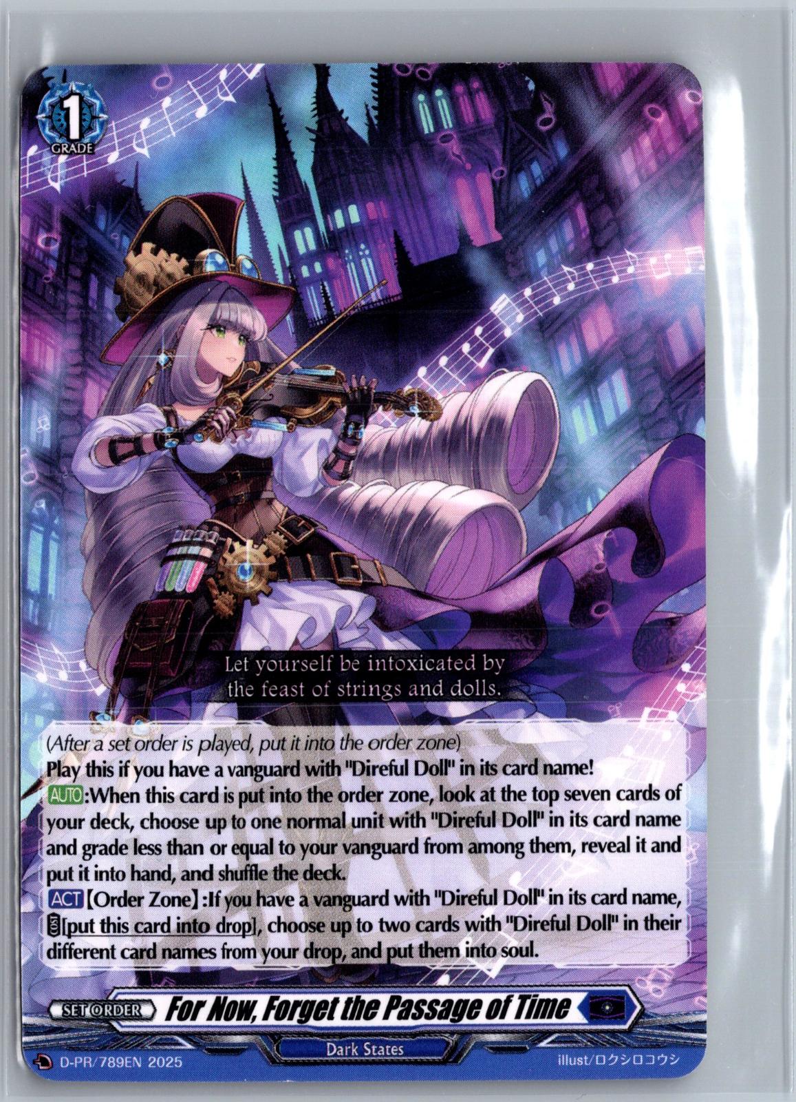 For Now, Forget the Passage of Time D-PR/789EN Cardfight!! Vanguard D Promo Cards NM