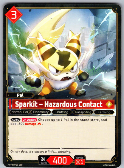 Sparkit – Hazardous Contact EBP01-008 U Palworld Dawn of Palpagos Near Mint