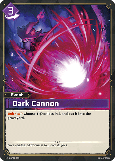 Dark Cannon EBP01-096 C Palworld Dawn of Palpagos Near Mint