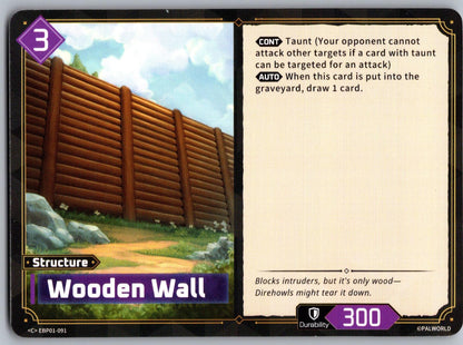 Wooden Wall EBP01-091 C Palworld Dawn of Palpagos Near Mint