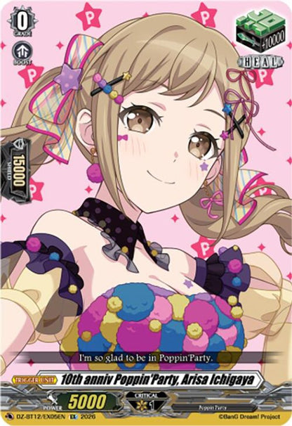 10th anniv Poppin'Party, Arisa Ichigaya DZ-BT12/EX05EN Cardfight!! Vanguard DZ-BT12: Chasm of Lost Souls NM