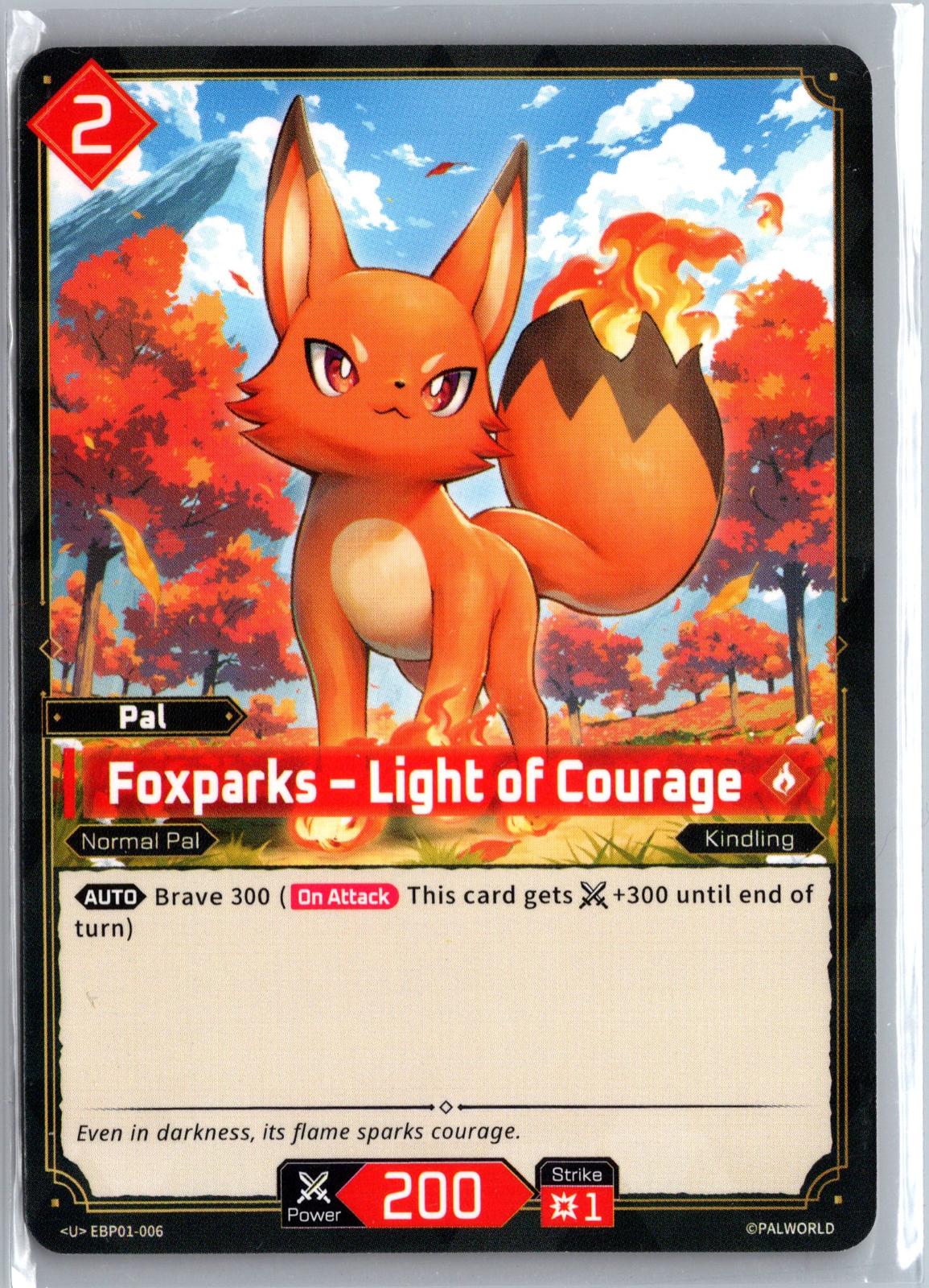 Foxparks – Light of Courage EBP01-006 U Dawn of Palpagos Near Mint