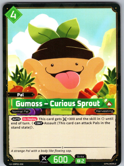 Gumoss – Curious Sprout EBP01-058 U Palworld Dawn of Palpagos Near Mint