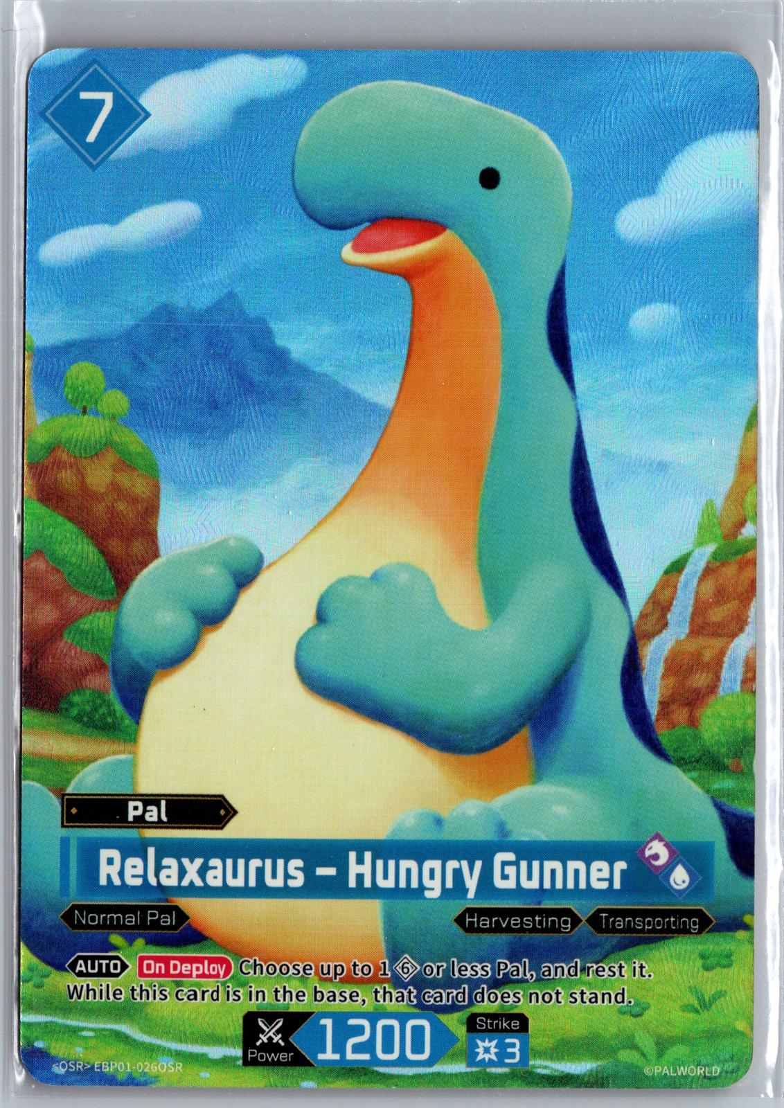 Relaxaurus – Hungry Gunner EBP01-026OSR OSR Palworld Dawn of Palpagos NM