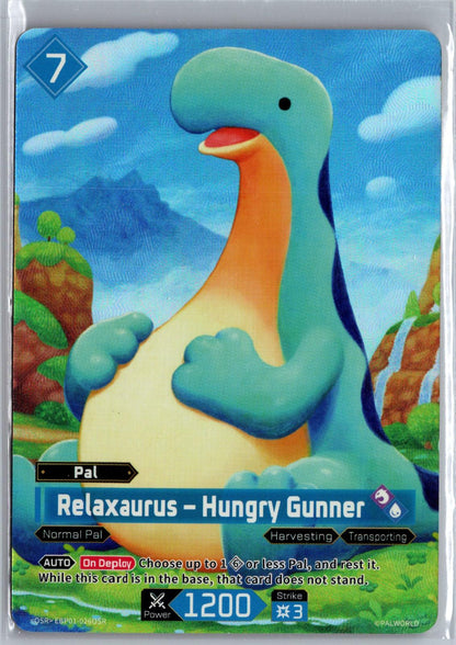 Relaxaurus – Hungry Gunner EBP01-026OSR OSR Palworld Dawn of Palpagos NM