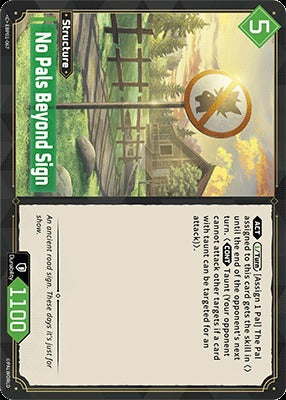 No Pals Beyond Sign EBP01-067 C Palworld Dawn of Palpagos Near Mint
