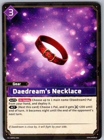 Daedream's Necklace EBP01-094 C Palworld Dawn of Palpagos Near Mint