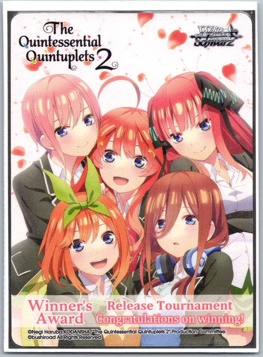 The Quintessential Quintuplets 2 Winner's Award Promo Cards NM